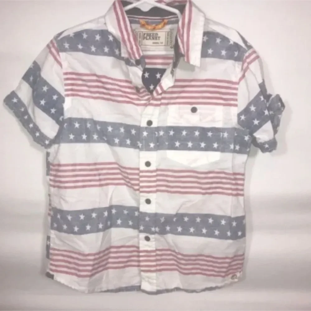 Free Planet Red White & Blue Shirt